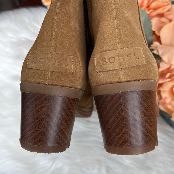 Sorel Cate Suede Ankle Boots Women’s 10 Camel Brown NL3380-224 Waterproof - Picture 5 of 11